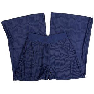 Anthropologie Delano Womens Wide Leg‎ Pants Size XS Pleated Palazzo Lined Navy